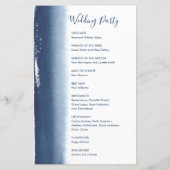 ネイビエレガントーブルーモダン結婚式 プログラム (裏面)