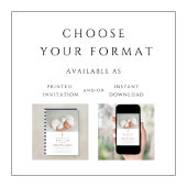 ネイビエレガントーブルー宗教十字写真洗礼 招待状