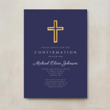 ネイビエレガントーブルー宗教十字少年の確認