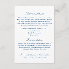 ネイビエレガントーブルー宿泊施設QR エンクロージャーカード