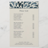 ネイビエレガントーブルー抽象芸術モダン価格表 (正面)