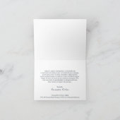 ネイビエレガントーブルー抽象芸術モダン サンキューカード (内部)