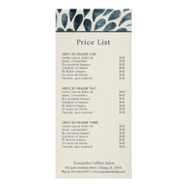 ネイビエレガントーブルー抽象芸術モダン ラックカード