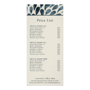 ネイビエレガントーブルー抽象芸術モダン ラックカード