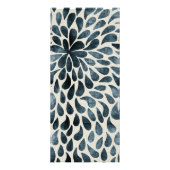 ネイビエレガントーブルー抽象芸術モダン ラックカード (裏面)