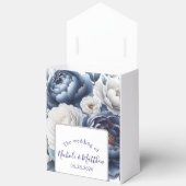 ネイビエレガントーブルー牡丹&ホワイトローズ結婚ズ フェイバーボックス (見開き)