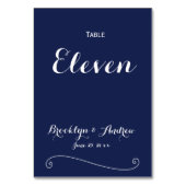 ネイビエレガントーブルー結婚のテーブル番号 テーブルナンバー (裏面)