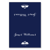 ネイビエレガントーブルー結婚の白鳥との座席表 テーブルナンバー (正面)