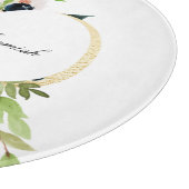 ネイビエレガントーブルー赤面バラフローラハート結婚ズ カッティングボード (角)