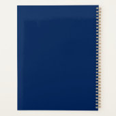 ネイビエレガントーブルー赤面フローラフレ結婚ーム プランナー手帳 (裏面)