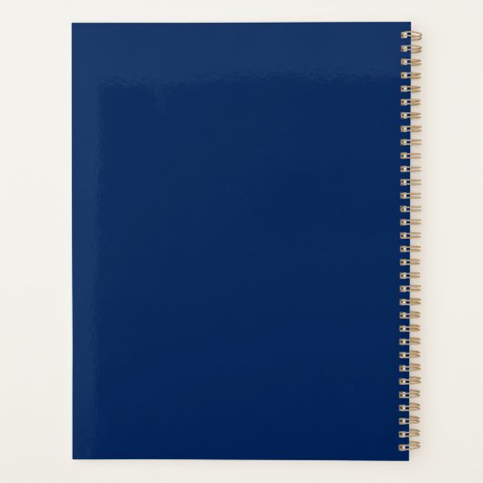 ネイビエレガントーブルー赤面フローラフレ結婚ーム プランナー手帳 (裏面)