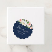 ネイビエレガントーブルー赤面結婚フローラ フェイバータグ (インサイチュ)