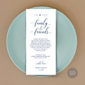 ネイビエレガントーブルー配置設定サンキューカード プログラム