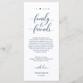 ネイビエレガントーブルー配置設定サンキューカード プログラム (正面)