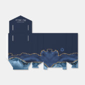 ネイビエレガントーブルー金ゴールドアゲートバルミツワーパーティー フェイバーボックス (折り畳みなし)