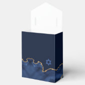 ネイビエレガントーブルー金ゴールドアゲートバルミツワーパーティー フェイバーボックス (オープン)