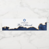 ネイビエレガントーブルー金ゴールドアゲートバー（ユダヤ教の）バル・ミツバーパーティー ペットボトルラベル (シングルラベル)