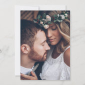 ネイビエレガントーブルー金ゴールドゲートGeodeフォト結婚ズ 招待状 (裏面)