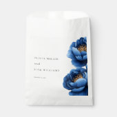 ネイビエレガントーブルー金ゴールドフローラ結婚ズ フェイバーバッグ (正面)