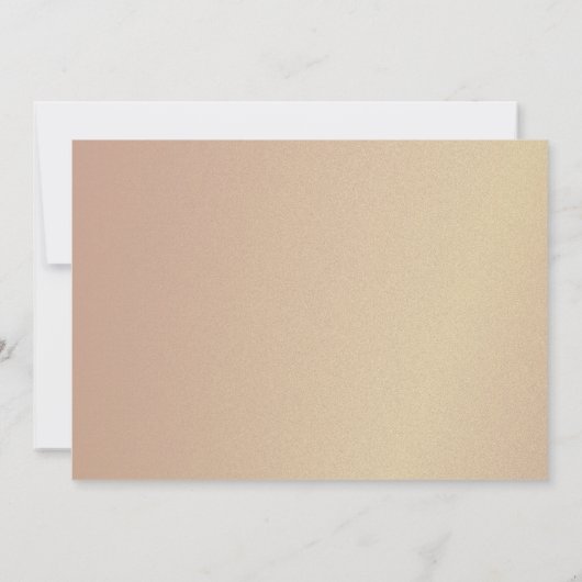 ネイビエレガントーブルー金ゴールド写真結婚の 招待状 (裏面)