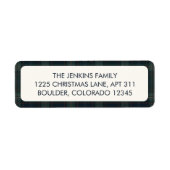 ネイビエレガントーブルー&グリーンプレイド差出人住所 ラベル (正面)