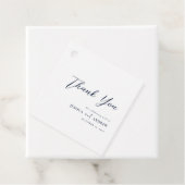 ネイビエレガントーブルー&ホワイトシンプルズ結婚 フェイバータグ (インサイチュ)