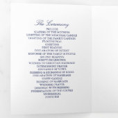 ネイビエレガントーブルー&ホワイト結婚ズ 三つ折りプログラム (内部最初)