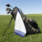 ネイビエレガントーブルー&ホワイト ゴルフタオル (グリーン)