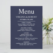 ネイビエレガントーブルー |ミニマル結婚リスト プログラム (スタンド正面)