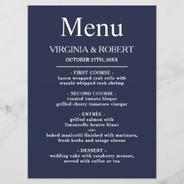 ネイビエレガントーブルー |ミニマル結婚リスト プログラム