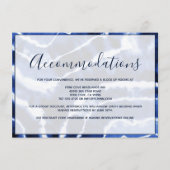 ネイビエレガントーマーブル絞り染め結婚ズアコモデーションズ エンクロージャーカード (正面)