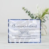 ネイビエレガントーマーブル絞り染め結婚ズアコモデーションズ エンクロージャーカード (スタンド正面)