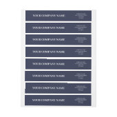 ネイビエレガントーミニマルブルーカスタムトレンディー事業 ラップアラウンドラベル (シート)