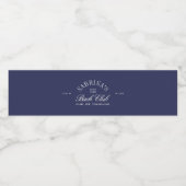 ネイビエレガントーモダンブルーバチェロレッテ ペットボトルラベル (シングルラベル)