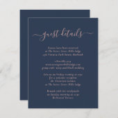 ネイビエレガントーモダン・ブルーと赤面・エンクロージャ・カード エンクロージャーカード (正面/裏面)