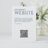 ネイビエレガントーモダン・ブルー結婚ズ エンクロージャーカード (スタンド正面)