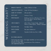 ネイビエレガントーモダン・ブルー結婚ズ プログラム (裏面)