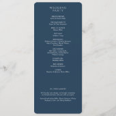 ネイビエレガントーモダン・ブルー結婚ズ プログラム (裏面)