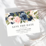 ネイビエレガントーモダン&赤面オールシーズン結婚ズ セーブザデート<br><div class="desc">ネイビエレガントーと赤面すべての季節の結婚式を保存する日付を保存する一致する招待のための私たちの店を見る，RSVP</div>