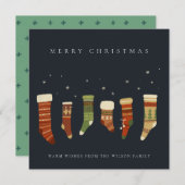 ネイビエレガントーレッドグリーンスターチャーストマストッキング シーズンカード (正面/裏面)