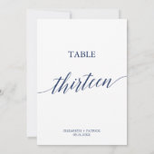 ネイビエレガントー書道表13表番号 招待状 (裏面)