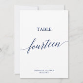 ネイビエレガントー書道表14表番号 招待状 (裏面)