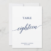 ネイビエレガントー書道表18表番号 招待状 (裏面)