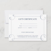 ネイビエレガントー枠カスタマイズギフト証明書 (裏面)