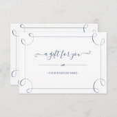 ネイビエレガントー枠カスタマイズギフト証明書 (正面/裏面)
