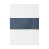 ネイビエレガントー水の色パーソナライズされた結婚の 招待状ベリーバンド (裏面例)