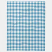 ネイビエレガントー素朴ブルー毛布プレイドパターン フリースブランケット (正面)