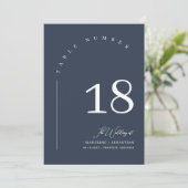 ネイビエレガントー結婚の座席表の番号 招待状 (スタンド正面)