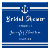 ネイビエレガントー航海のいかりブライダルシャワー ポスター (正面)