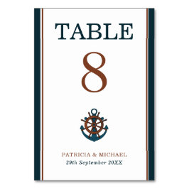 ネイビエレガントー航海のいかり結婚ズ テーブルナンバー